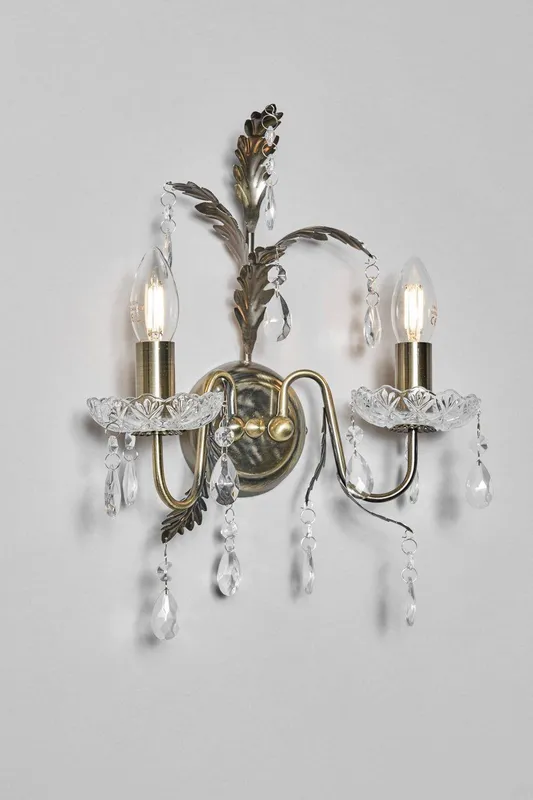 Bhs Lighting Unisex Paisley Antique Brass Wall Light in Gold Gold One Size female