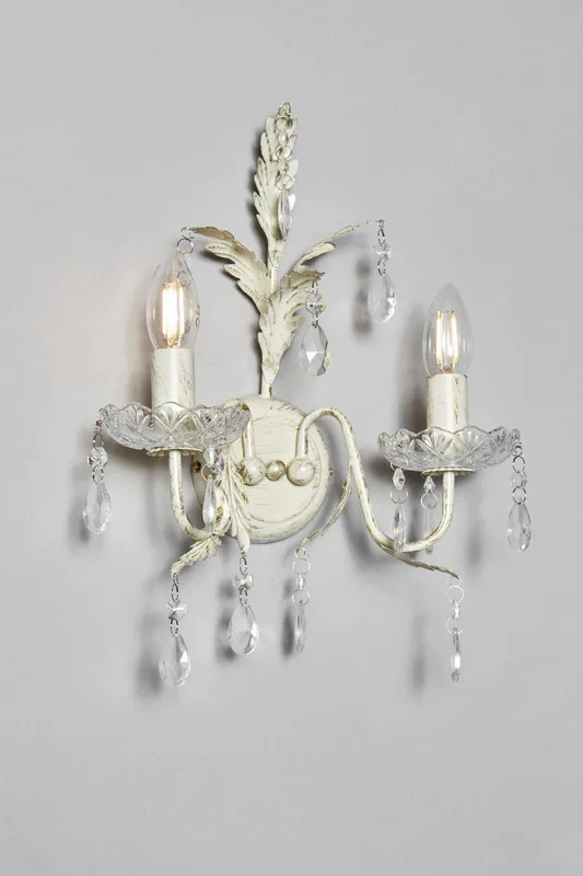 Bhs Lighting Unisex Paisley Cream Wall Light Cream female