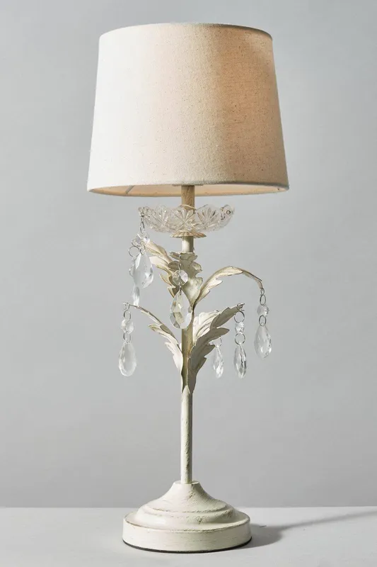 Bhs Lighting Paisley Table Lamp in Cream - Cream - Size: One Size