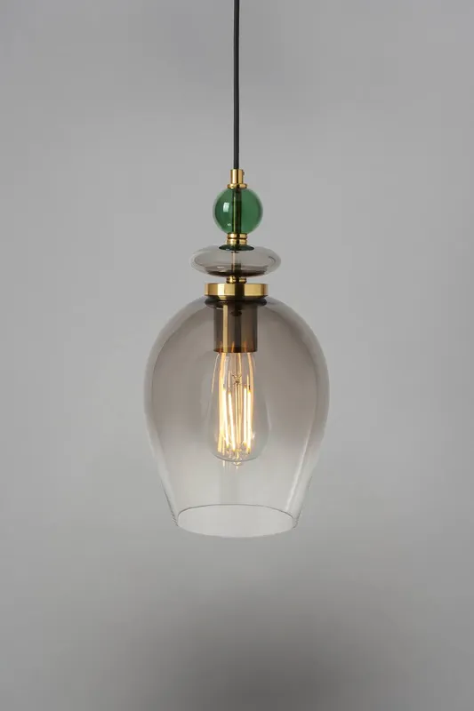 Bhs Lighting Seline Green Pendant Ceiling Light in Gold Gold