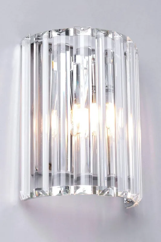 Bhs Lighting Shirley Curved Wall Light in Metallic Silver - Metallic Silver