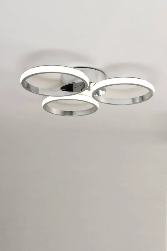 Bhs Lighting Unisex Sula Flush Ceiling Light in Silver Silver female