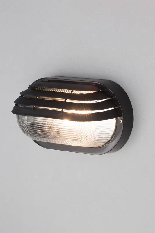 Bhs Lighting Wyre Outdoor Wall Light in Black - Black