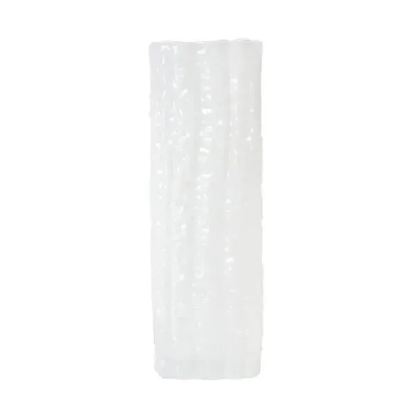 Bhs Square Large Milky Mottled White Glass Vase