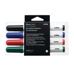 Bi-Office Assorted Dry Wipe Markers