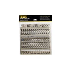 Bi-Office Changeable Letter Boards Characters 19mm Gold 264 Pack