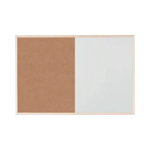 Bi-Office Cork and Drywipe Combination Board 600x400mm