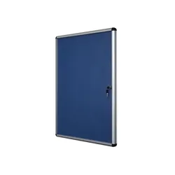 Bi-Office Enclore Felt Indoor Lockable Glazed Case 720x981x35mm Blue