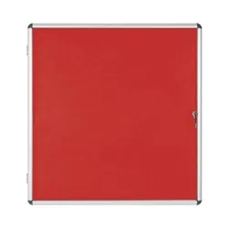Bi-Office Enclore Lockable Board Red Fe