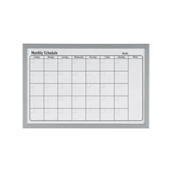 Bi-Office Magnetic Monthly Planner Whiteboard Grey Frame 60x40cm