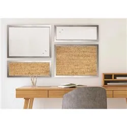 Bi-Office Personal Message Board Set Metallic Silver (4 Pack)