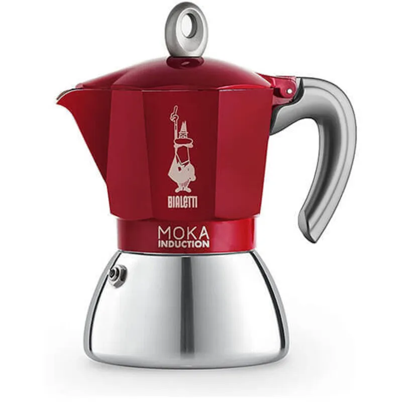 Bialetti - Moka Induction 6 Cup Espresso Maker Red