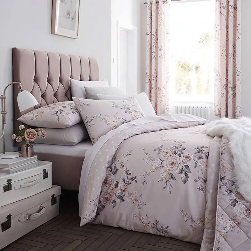 Bianca Catherine Lansfield Canterbury Bedspread Blush