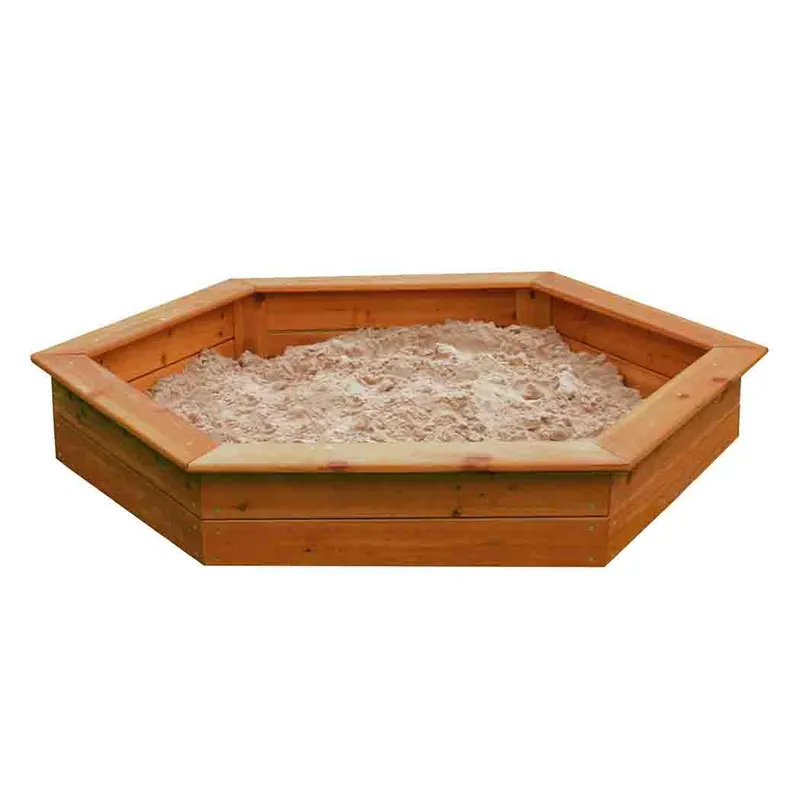 Big Game Hunters 1.5M Diameter Hexagonal Wooden Sandpit / Sandpit
