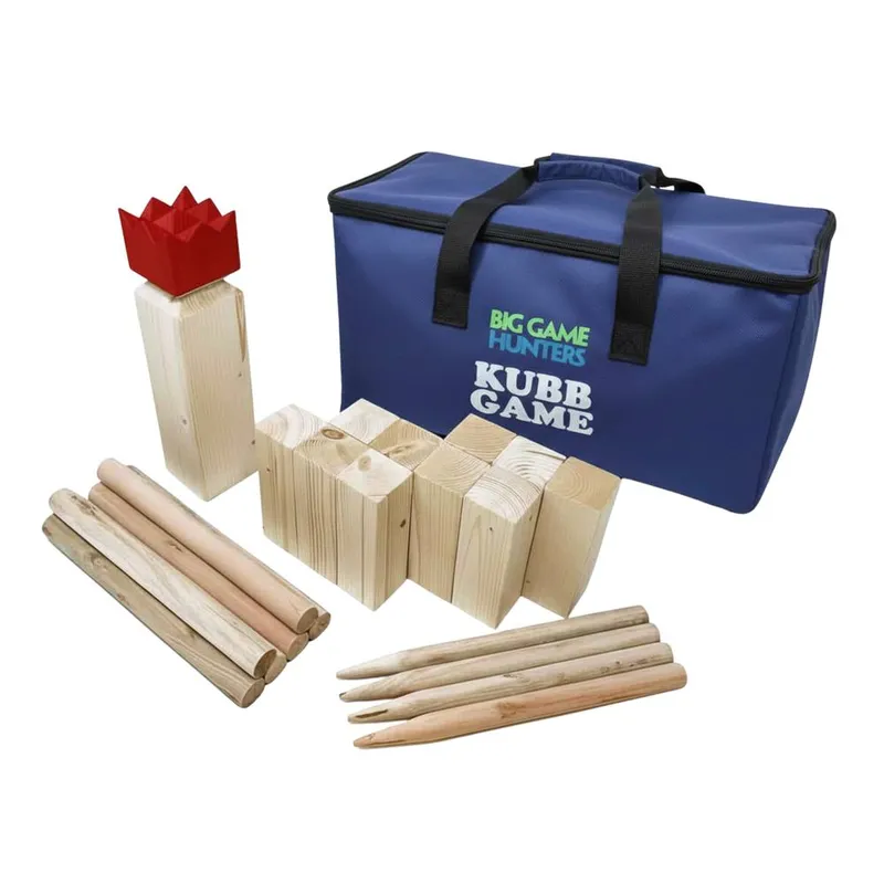 Big Game Hunters Scandinavian Kubb Viking Chess Game in Natural Natural