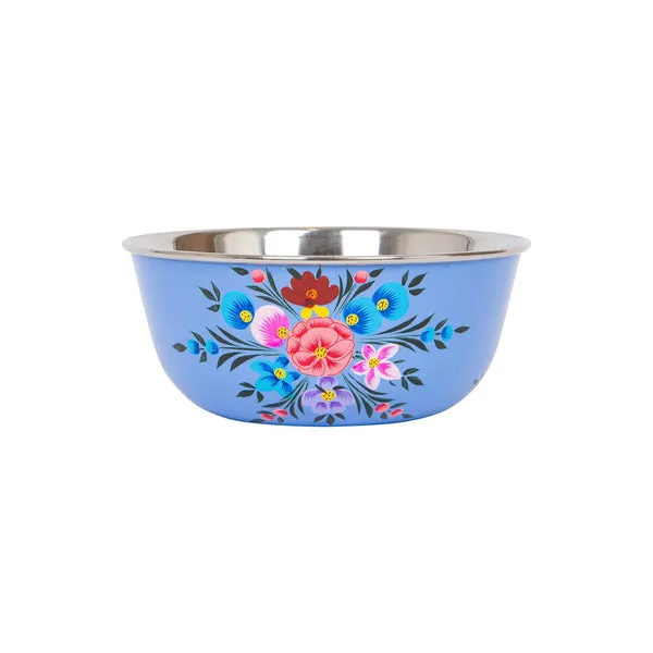 BillyCan Pansy 14.5cm Hand-Painted Picnic Snack Bowl - Ocean