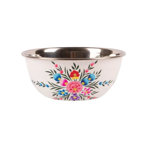 BillyCan Pansy 18.5cm Stainless Steel Picnic Bowl - Cotton