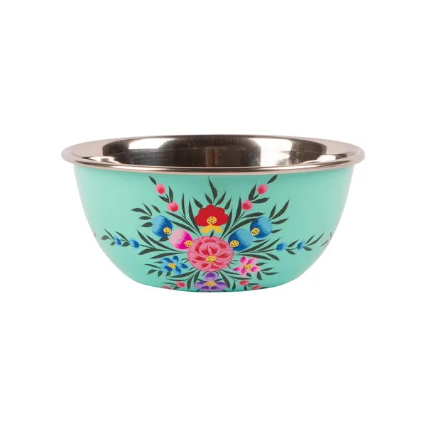 BillyCan Pansy 18.5cm Stainless Steel Picnic Bowl - Mint