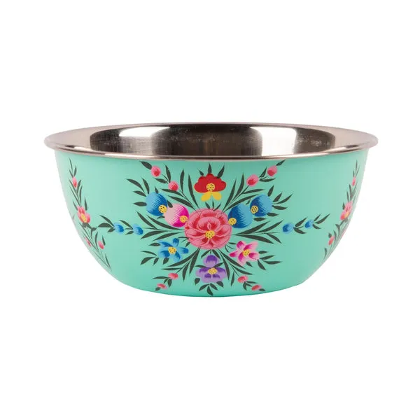 BillyCan Pansy 21.5cm Stainless Steel Picnic Bowl - Mint