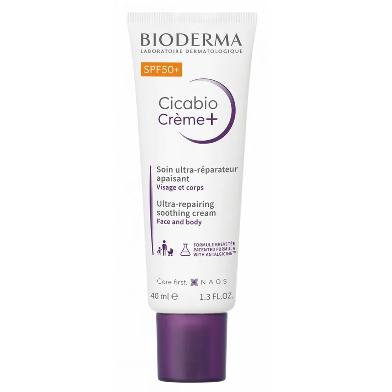 Bioderma Cicabio Cream+ SPF50 Repairing Cream for Damaged Skin Exposed to the Sun 30mL SPF50