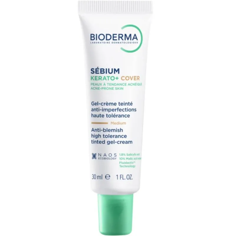 Bioderma Sebium Kerato+ Cover Gel-Cream Anti-Imperfections 30mL Medium