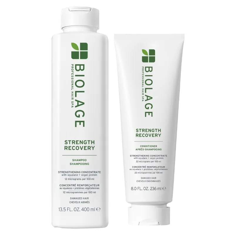 Biolage Strength Recovery Shampoo 400ml & Conditioner 236ml Duo