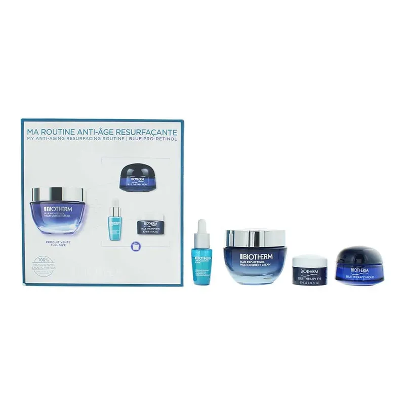 Biotherm Blue Therapy Pro Retinol 4 Piece Gift Set: Day Cream 50ml - Night Crea