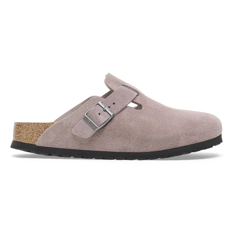 Clogs Birkenstock Boston Suede Leather Violet 38 Étroit
