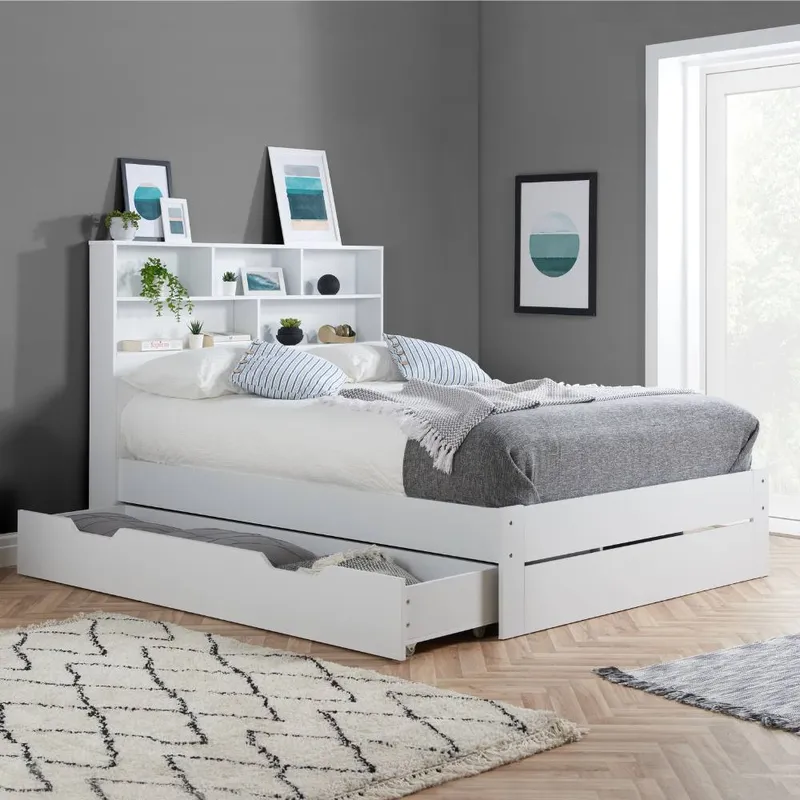 Birlea Alfie Storage Bed in White Size: Small Double - White