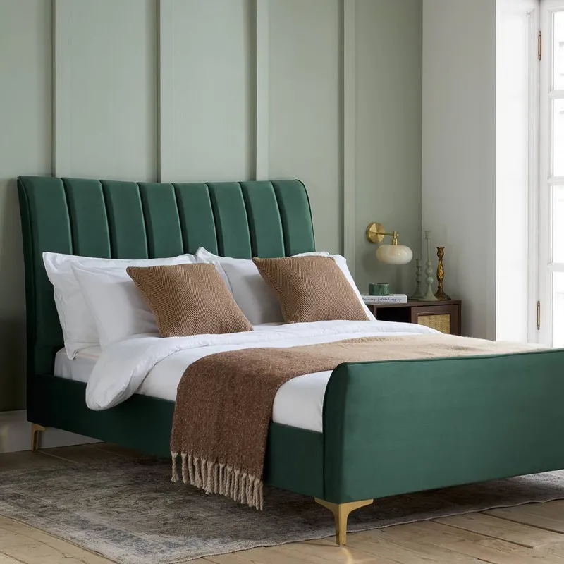 Birlea Clover Bed in Green Size: Double - Green