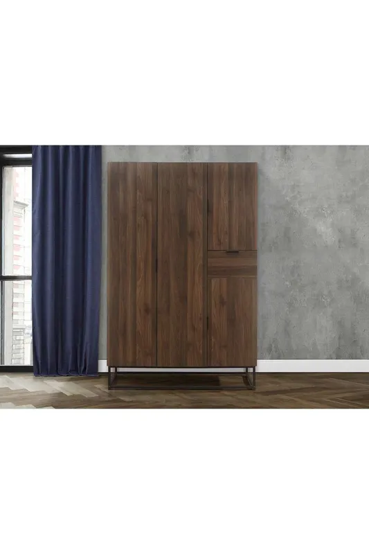 Birlea Houston 4 Door Wardrobe Walnut Walnut