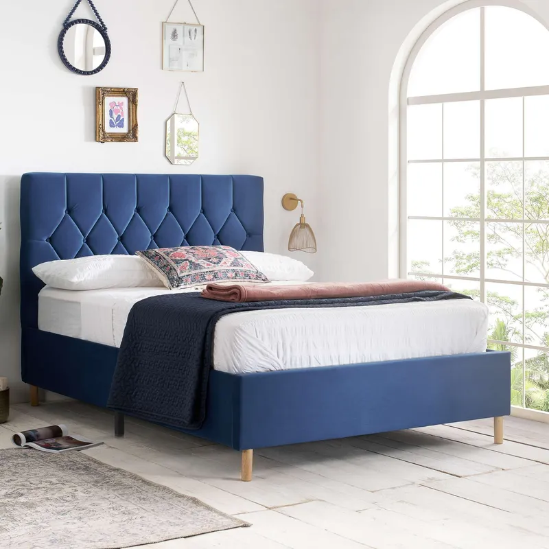 Birlea Loxley Bed in Blue Size: Double - Blue - Size: Double