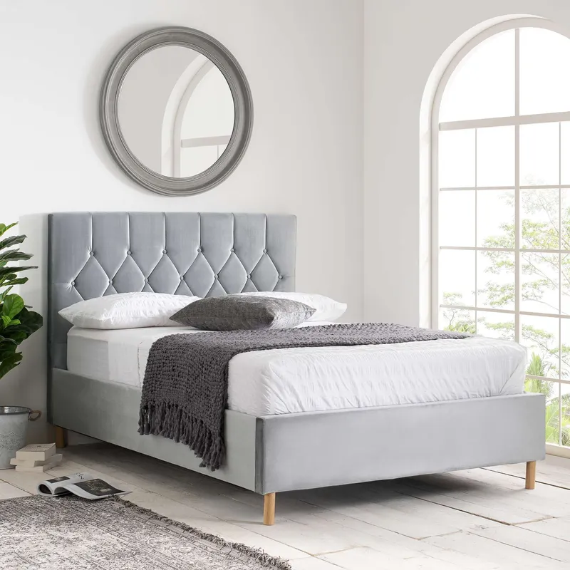 Birlea Loxley Bed in Grey Size: Double Grey Double