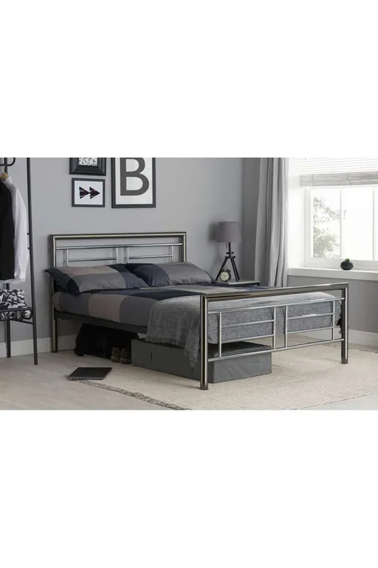 Birlea Montana Bed in Silver Size: King Silver King