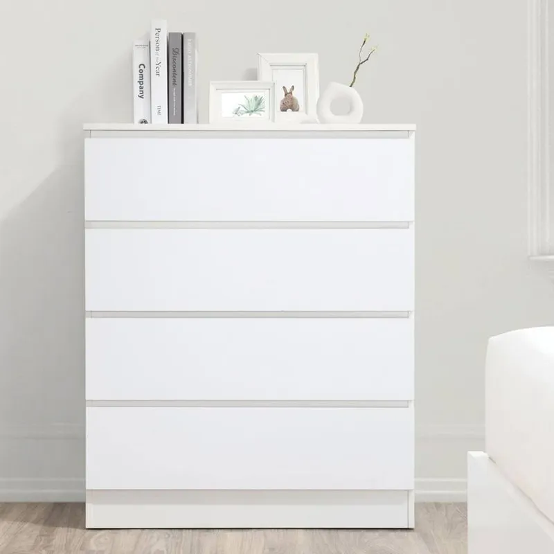 Birlea Oslo 4 Drawer Chest White White