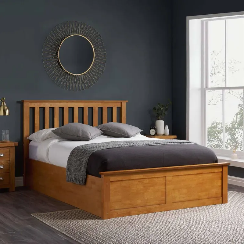 Birlea Phoenix Ottoman Storage Bed Frame in Brown Size: King Brown King