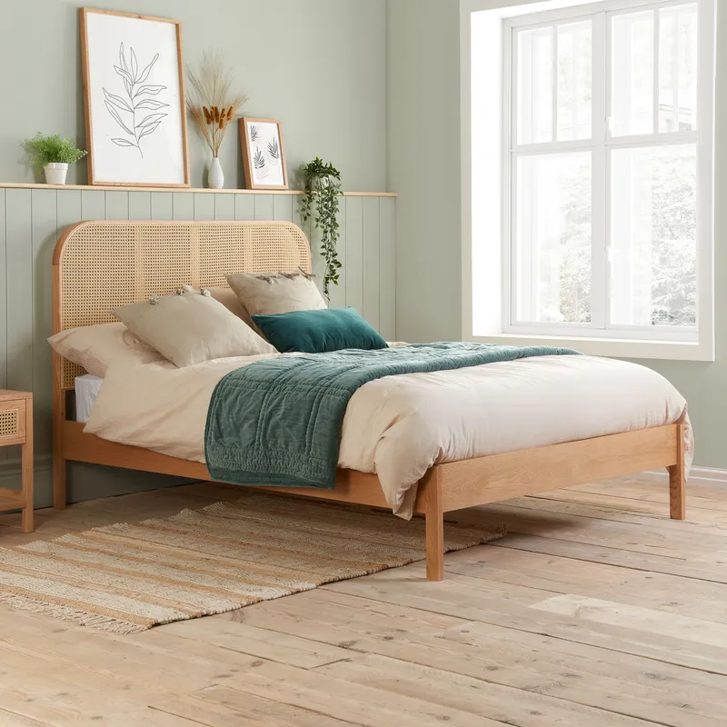 Birlea Rattan Bed Frame Margot Bedstead in Brown Size: King Brown King