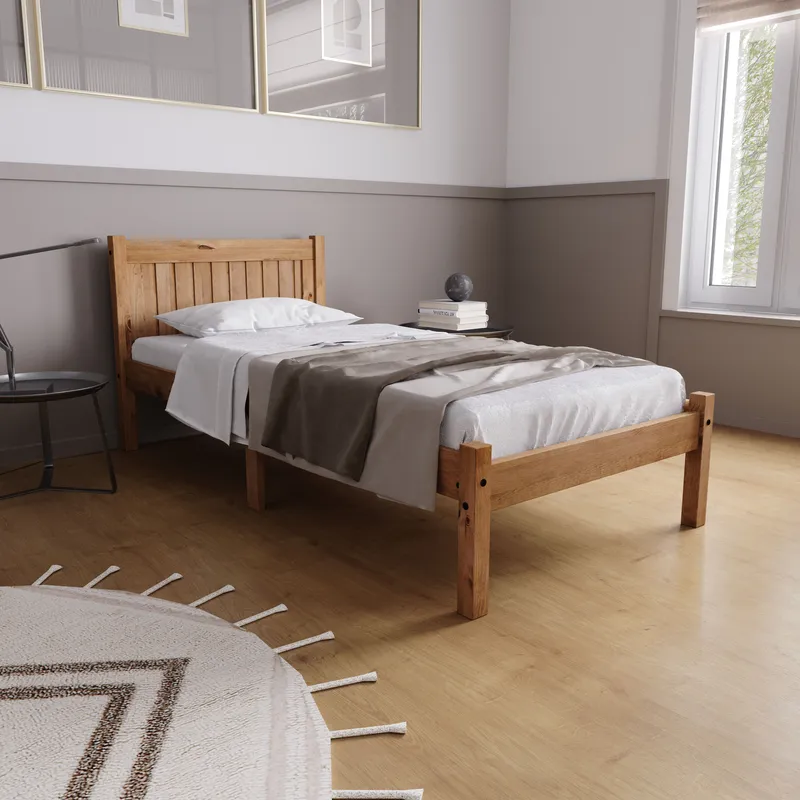 Birlea Trent Bed in Brown Size: Double Brown Double
