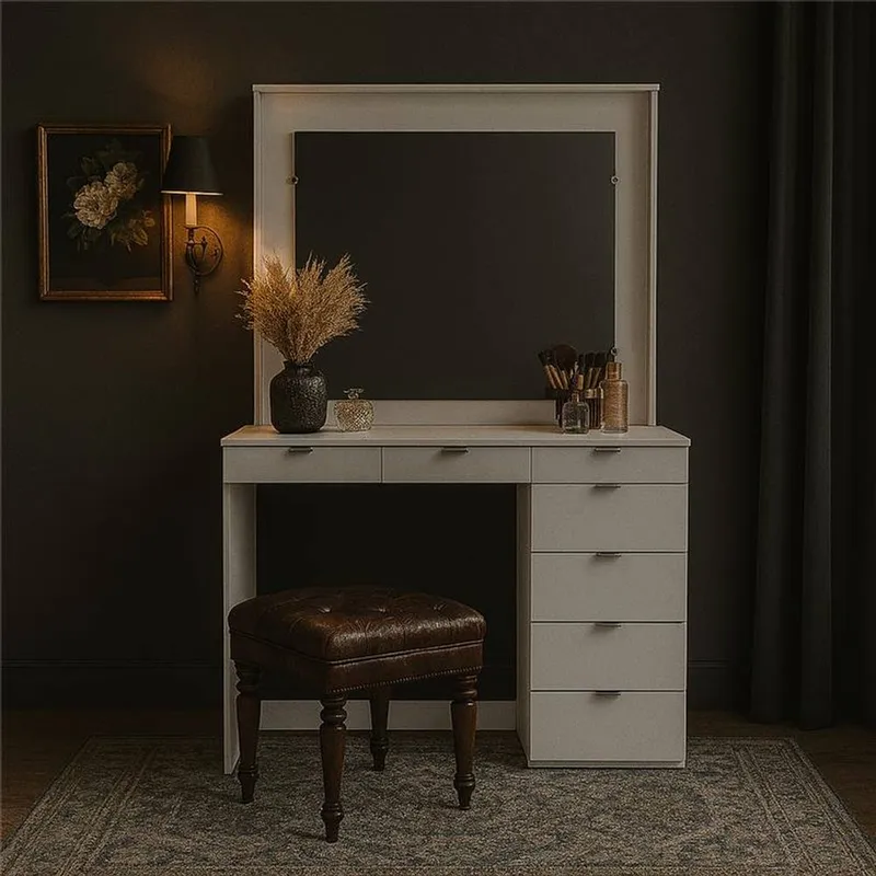 Birlea 7 Drawer Dressing Table White White