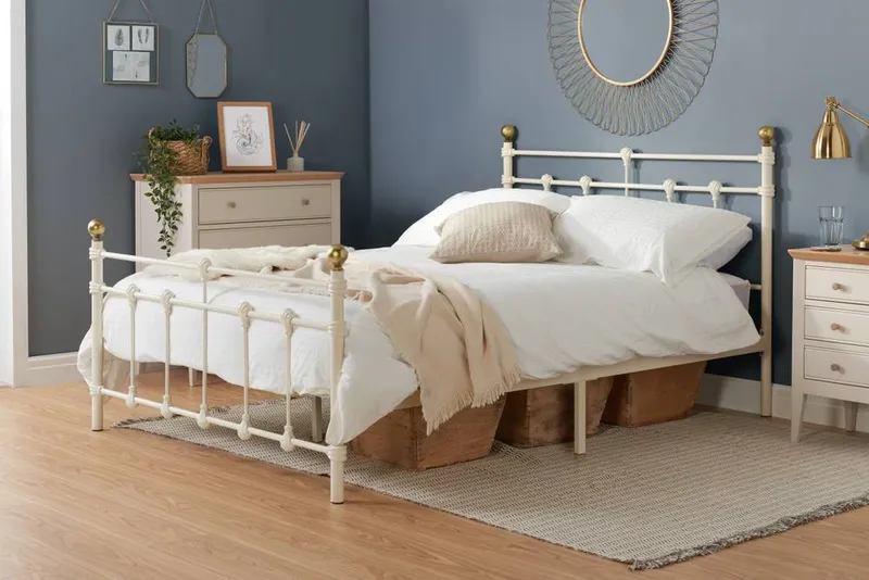 Birlea Unisex Atlas Bed in Cream Size: Single Cream female