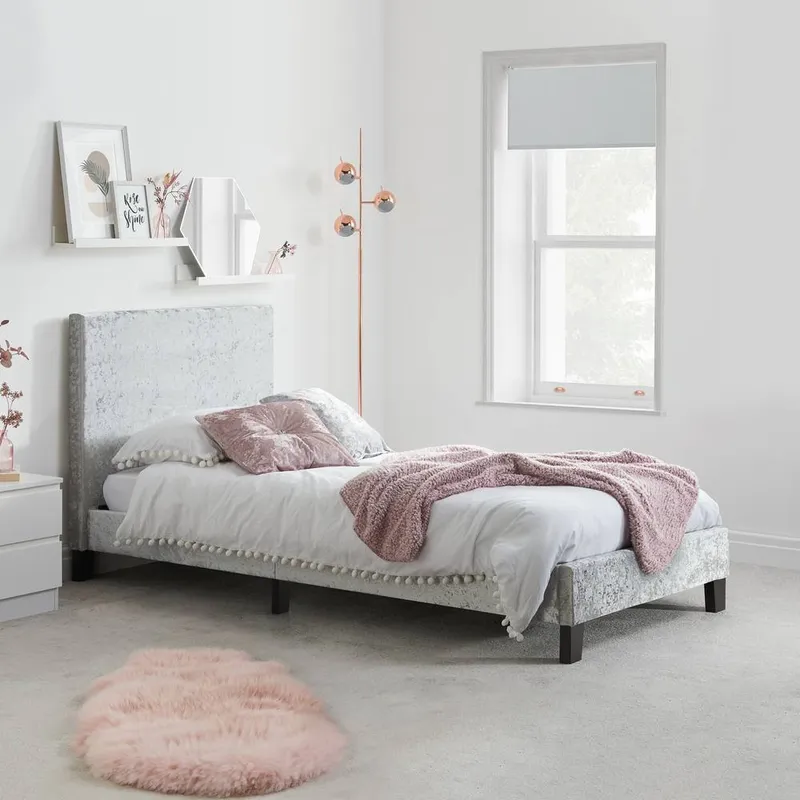 Birlea Berlin Fabric Bed in Grey Size: King Grey King
