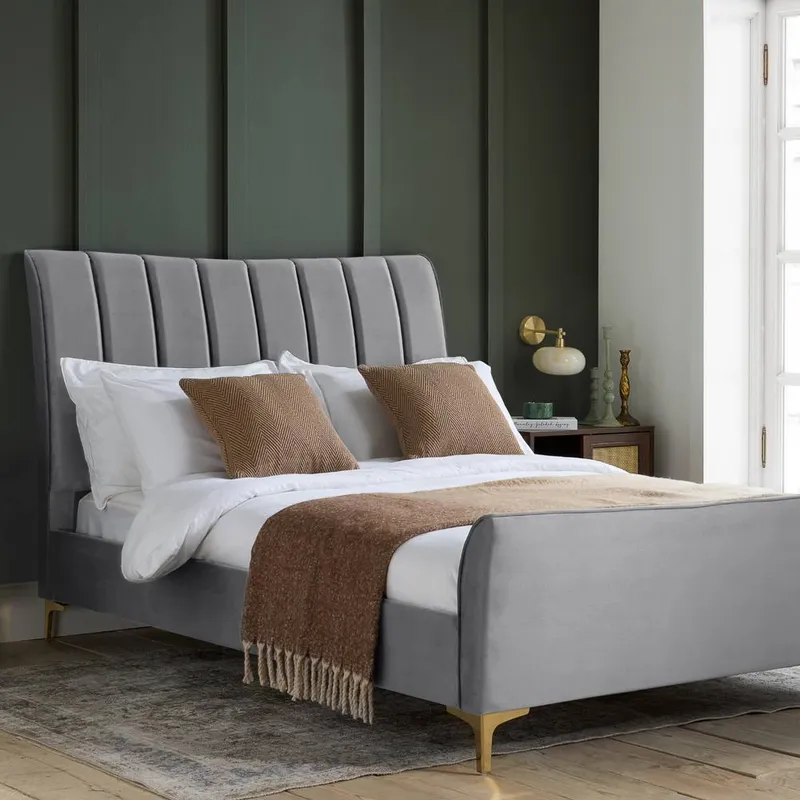 Birlea Clover Bed in Grey Size: Small Double Grey Small Double