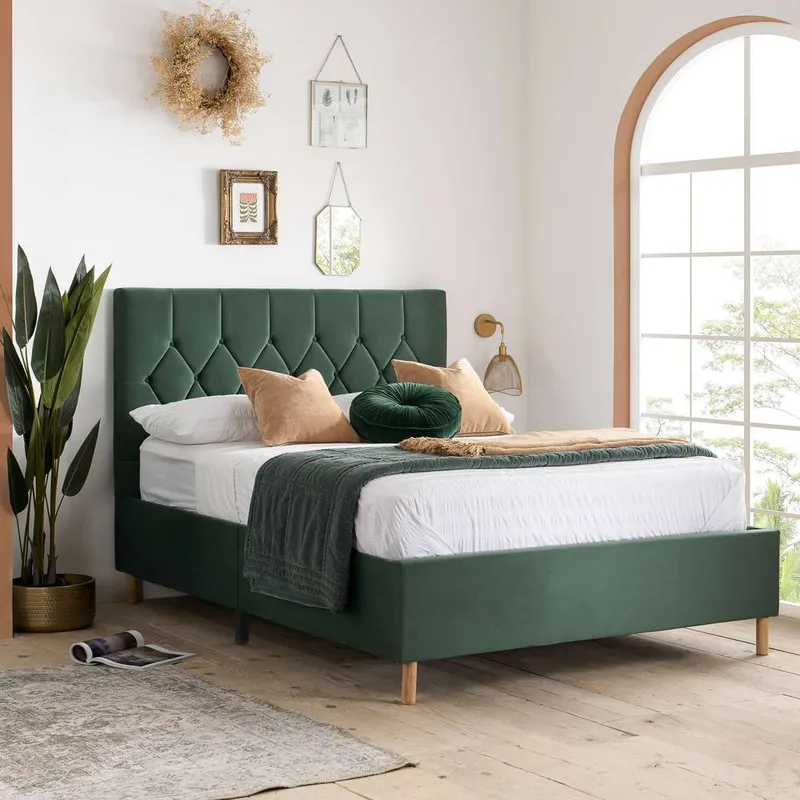 Birlea Unisex Loxley Bed in Green Size: King Green King female