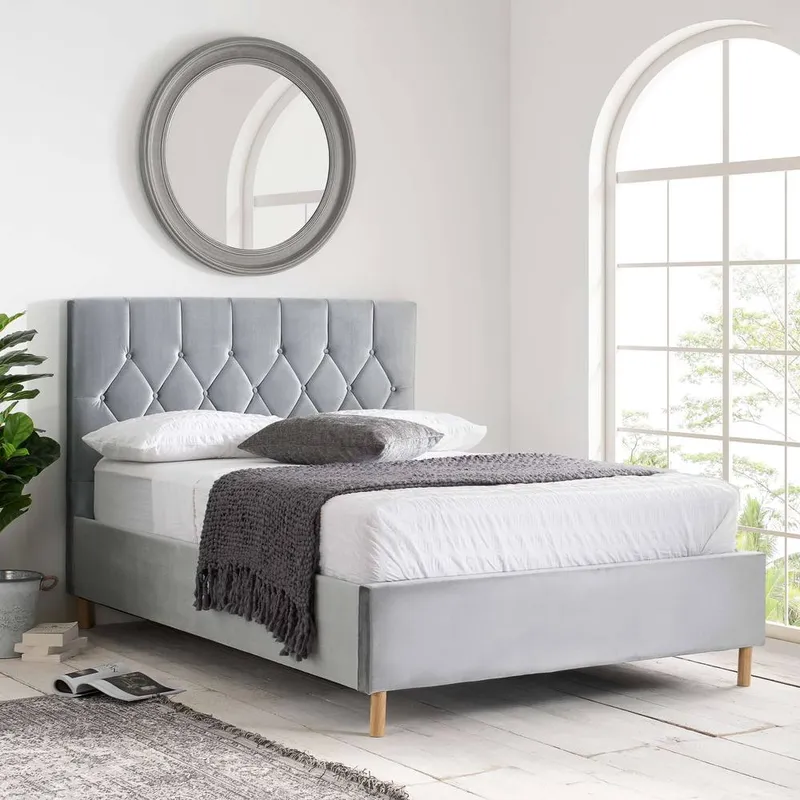 Birlea Loxley Bed in Grey Size: Small Double Grey Small Double