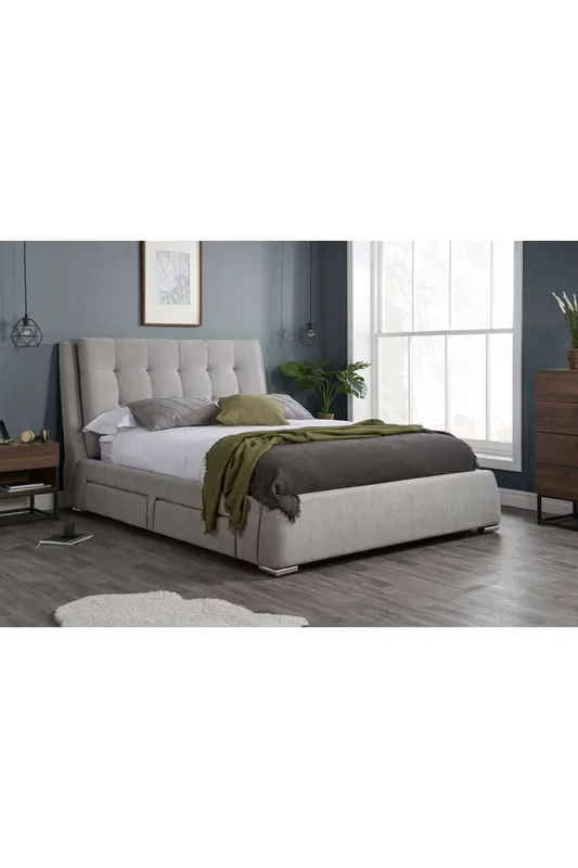 Birlea Unisex Mayfair Bed in Grey Size: King Grey female