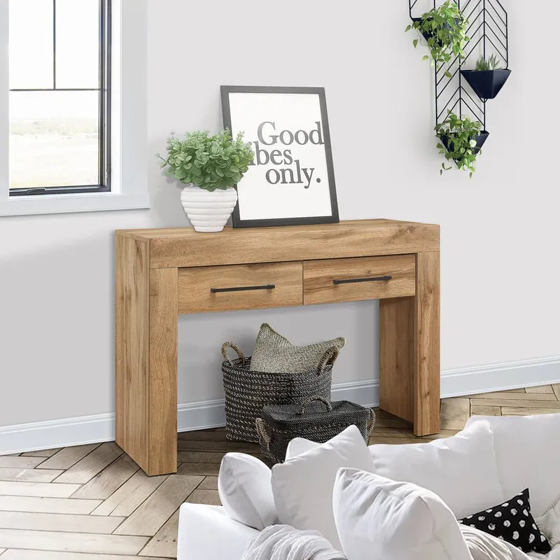 Birlea Oak Console Table New Compton Hall Table Sideboard in Brown - Brown