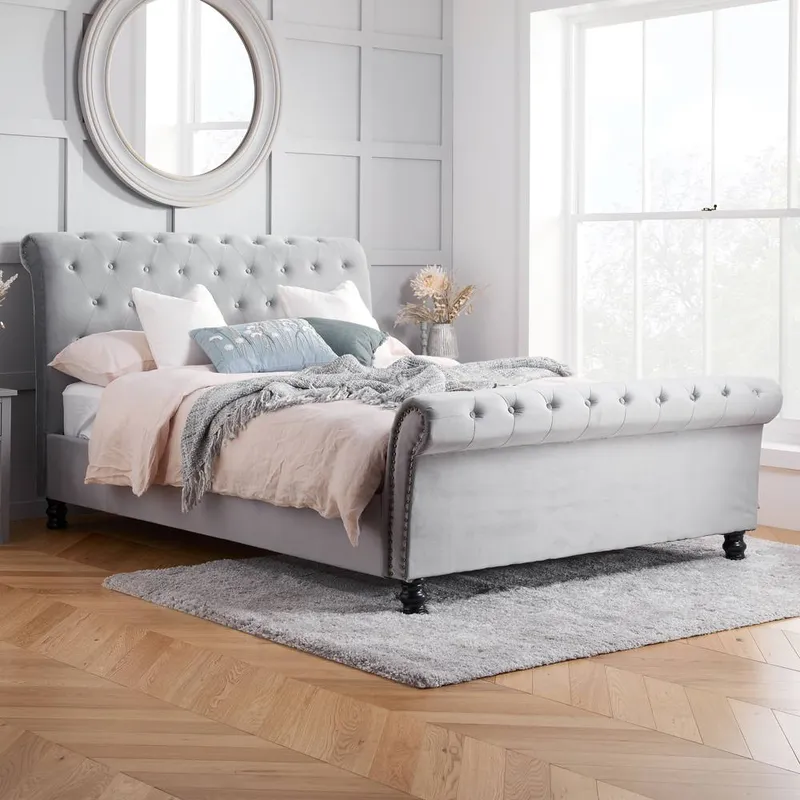 Birlea Unisex Opulence Bed in Grey Size: Super King Grey female