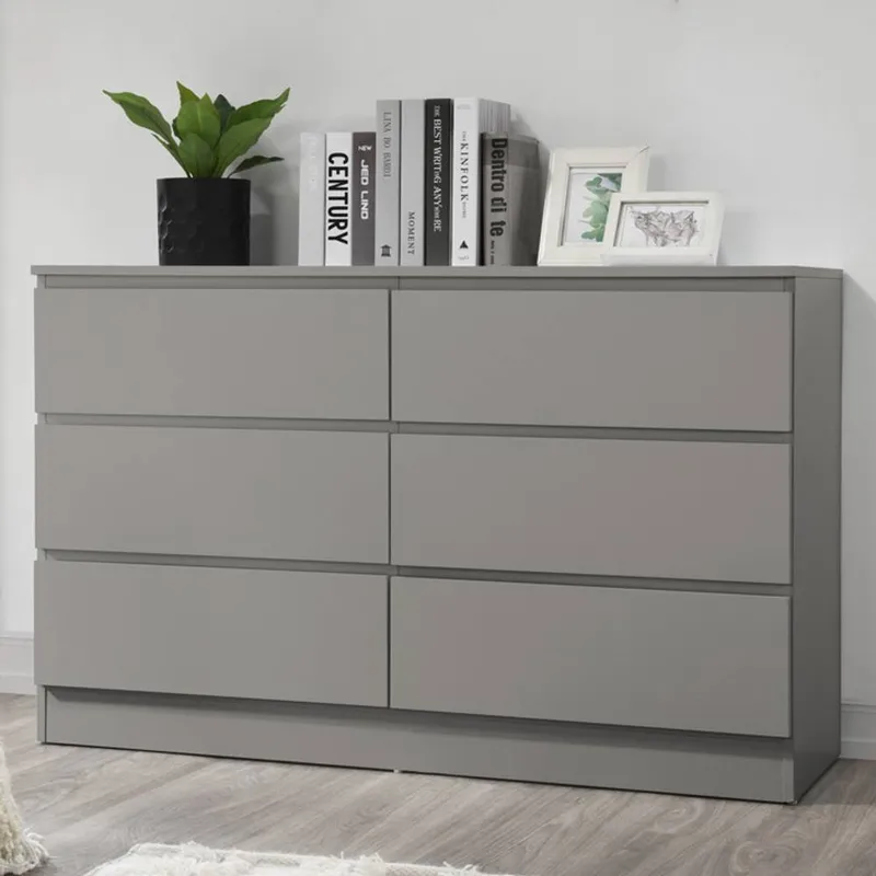 Birlea Oslo 6 Drawer Chest Grey Grey