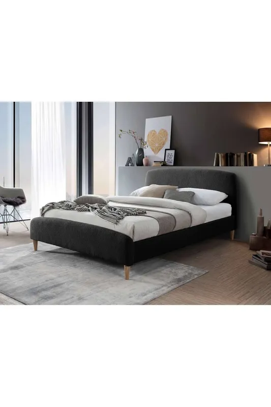 Birlea Unisex Otley Bed in Charcoal Size: Double Charcoal Double female