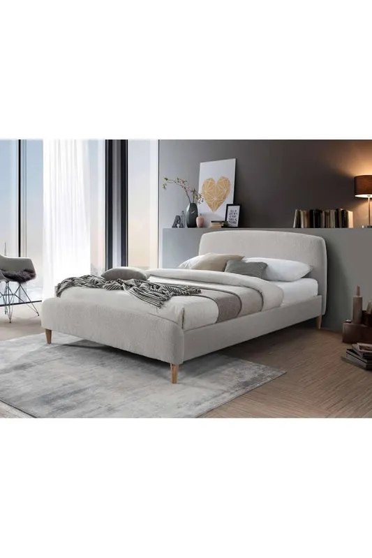 Birlea Otley Bed in Light Grey Size: Double - Light Grey - Size: Double